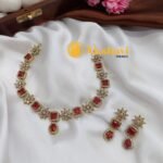 Cubic Floral Short Neck Set