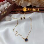 Cubic Rice Ball Chain Short Neck Set - Image 2