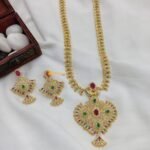 Floral Kemp Multi Stone Long Neck Set