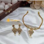 Designer Floral Short Neck Set - Image 3