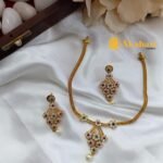 Designer Floral Short Neck Set - Image 2
