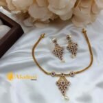 Designer Floral Short Neck Set