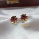 Lotus Earrings screw Back - Image 2