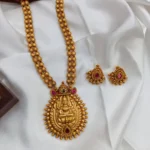 Lakshmi with Rudraksha 2 Layer Long Neck Set - Image 3