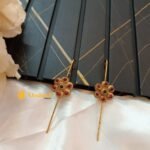 Floral Stem Earrings Cuff - Image 3