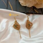 Peacock Stem Earrings Cuff