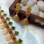 Fancy Lakshmi Coin Long Neck Set - Image 3