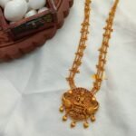 Gajalakshmi Pendant with 3 Layer Link Chain Short - Image 3