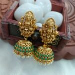 Antique Lakshmi Green 2 Layer Haram - Image 2