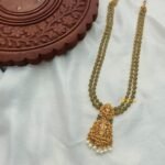 Antique Lakshmi Green 2 Layer Haram - Image 3