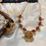 Lakshmi Lotus Short Neck Set With Beads