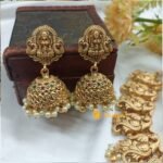 Antique Lakshmi Peacock  Floral Short Neck Set - Image 3