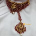 Lakshmi & Peacock Choker set with Tikka - Image 4