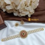 Multi 3 Layer Oval  Pearl Choker