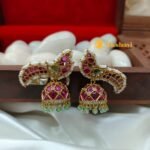 Peacock Beads Jhumka - Image 2
