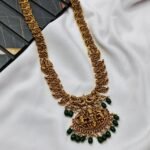 Antique Glorious Lakshmi Peacock Long Neck Set - Image 3