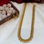 Antique Gold Lakshmi Kasumalai Long Neck Set