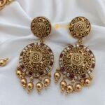 Peacock Floral Designer Short Neck Set - Image 3