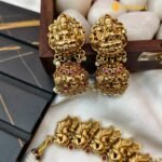 Antique Lakshmi Peacock Short Neck Set - Image 3