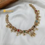 Navaratna Peacock Short Neck Set - Image 3