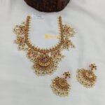 Floral Multi Chandbali Pearl Short Neck Set