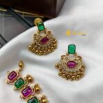 Cubic Ruby & Green Heritage Short Neck Set - Image 3