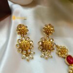Navarathna Lakshmi Floral Short Neck Set - Image 2