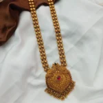 Peacock with Kundan Long Neck Set - Image 3