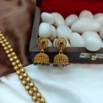 Floral Thilak Long Neck Set - Image 2