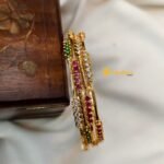 Fancy White Stone Pipe Bangles 2s - Image 2
