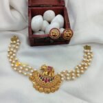Elephant 3 Layer Pearl Choker Set