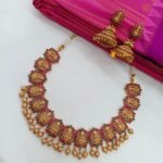 Antique Lakshmi Short Neck Set - Image 3