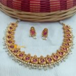 Ganesha Matte Finish Short Neck Set