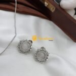 Zircon Round Pendant Set With Silver Chain and Scr - Image 2