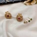 Peacock Interchangable Floral Earrings - Image 2