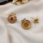 Peacock Interchangable Floral Earrings - Image 4