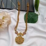 Victorian Lakshmi Kundan Long Neck Set - Image 2