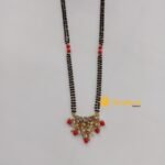 Coral and Pearl Mangalsutra Short Chain Set - Image 3