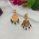 Lakshmi With Peacock Chandbali Earrings - Image 2