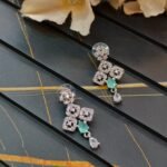 AD Cubic Thilak Silver Earrings