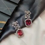 AD Recto Designer Silver Earrings