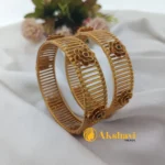 Matt Gold Bangles R&G Oval Stones