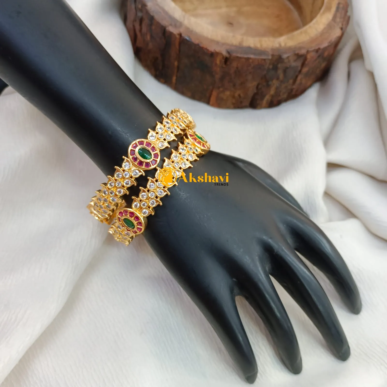 102835.1.3-3.webp Tiny Mango Bangles White Stones - Image 1