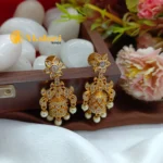 Gold Tone White Stone Jhumka