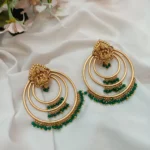 Antique Lakshmi Green Cluster Earrings