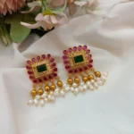 Cubic Earrings with Ruby Thilak