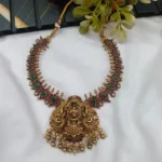 Gajalakshmi Pendant with Mango Short Neck Set - Image 3