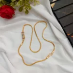 24" Barral with Floral Mogappu Box Chain