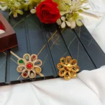Navaratna Floral Earrings - Image 3