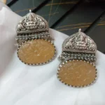 Oxidized Gaja Lakshami Earing - Image 4